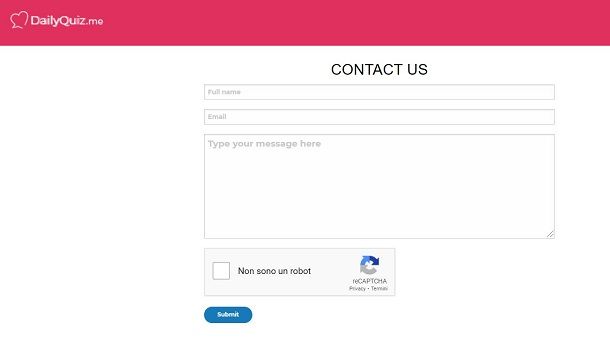 Dailyquiz me contatti assistenza