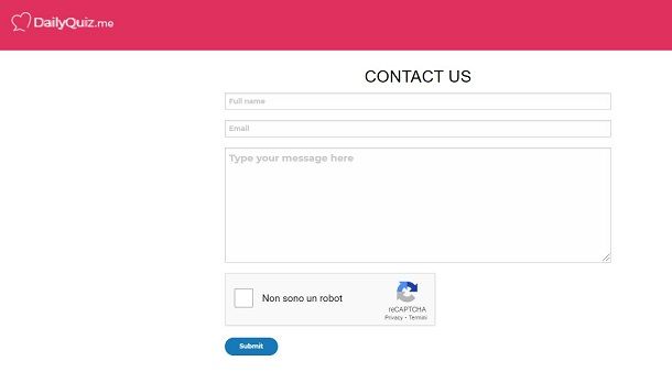 Dailyquiz me contatti assistenza