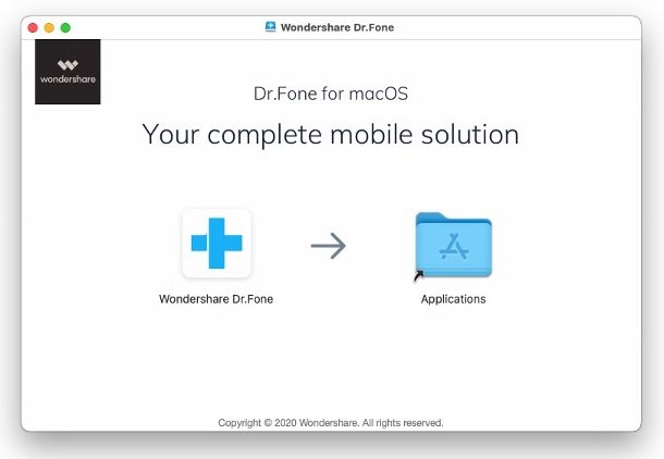 Dr.Fone installazione macOS