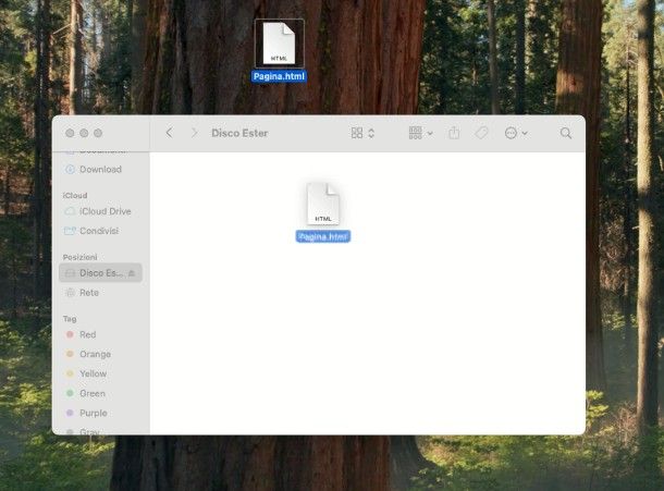 Come trasferire file da Mac a hard disk esterno