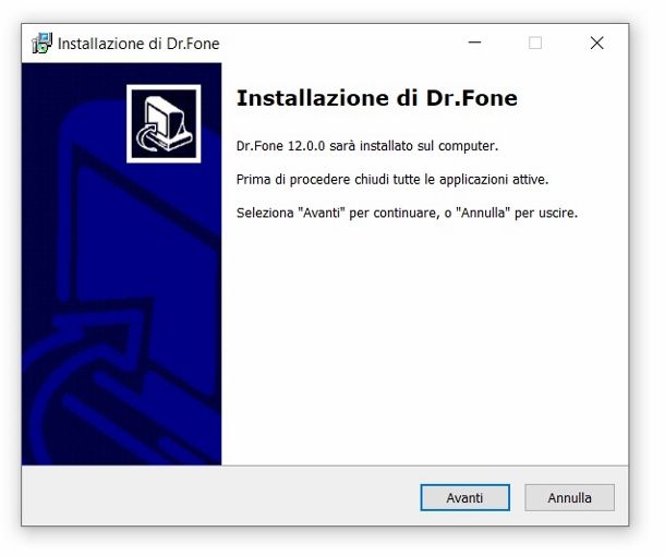 Dr.Fone Windows installazione