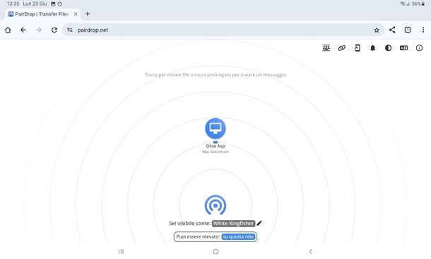 Come trasferire foto da Samsung a Mac con Pairdrop