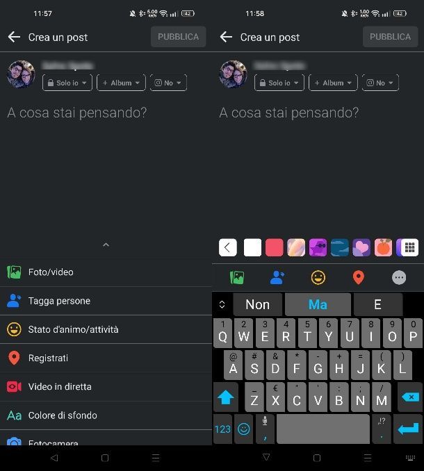 Come cambiare colore sfondo su Facebook