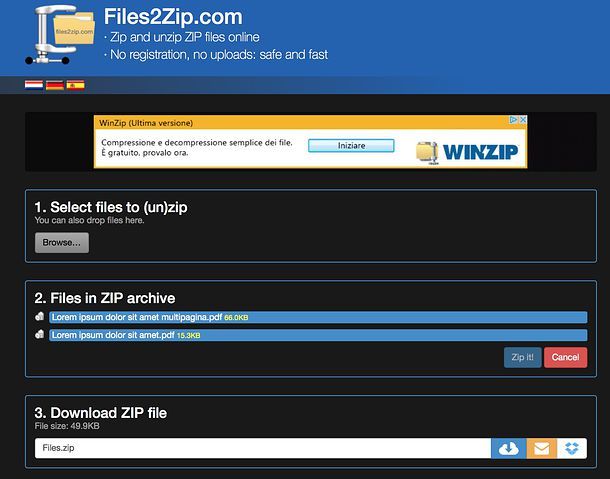 Files2Zip