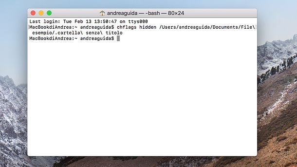 Come nascondere una cartella nel Mac