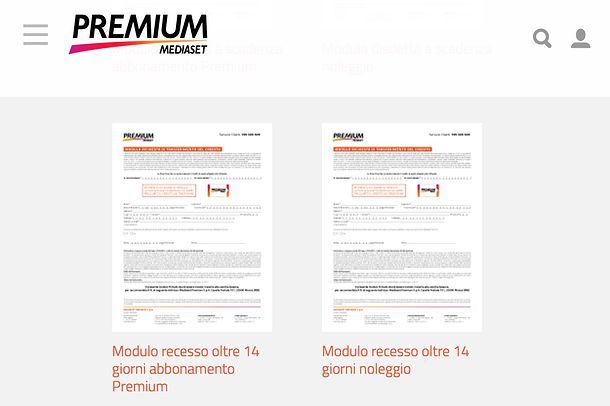 Come disdire Premium