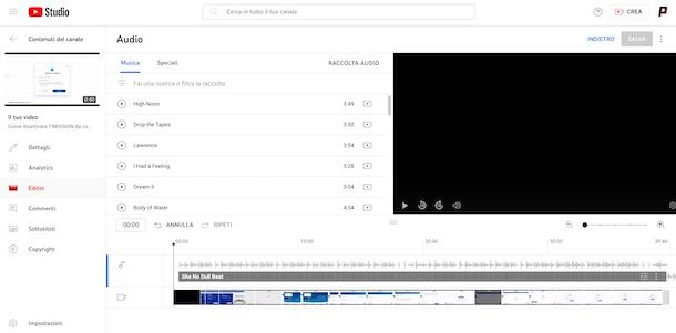 Raccolta audio di YouTube