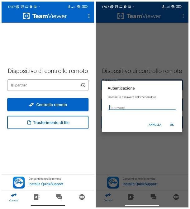 Come collegarsi in remoto a un altro PC con TeamViewer