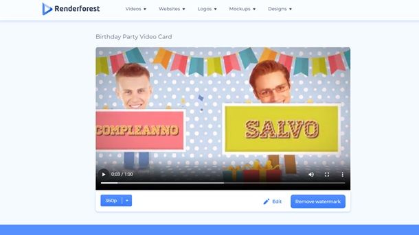 Video compleanno online