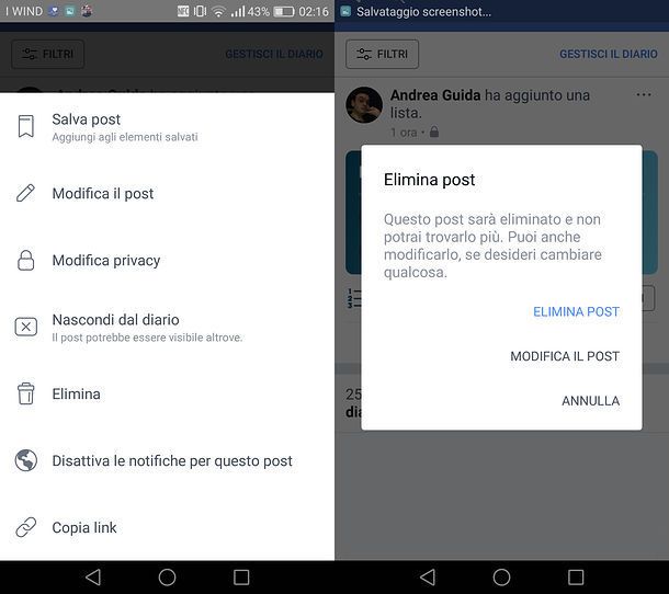 Modificare liste Facebook