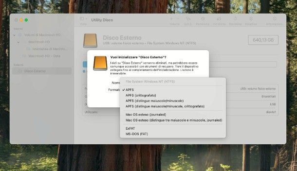 Come trasferire file da Mac a hard disk esterno