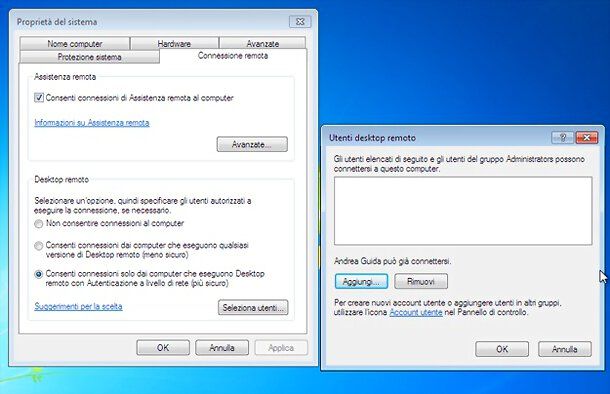 Come collegarsi in remoto a un altro PC
