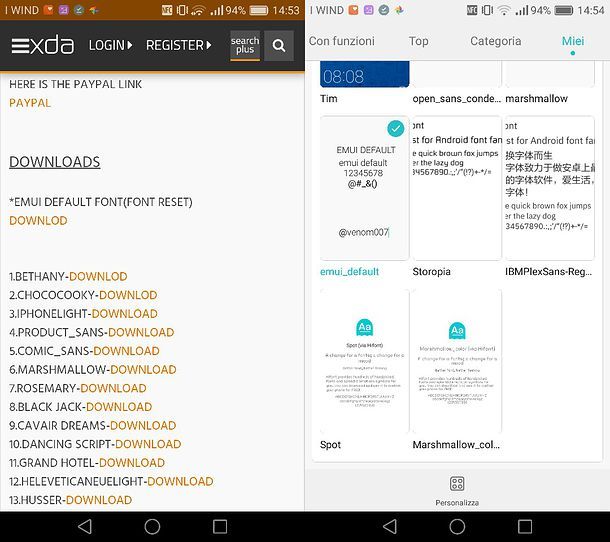 Come cambiare font su Huawei