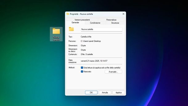 Come nascondere una cartella su Windows 11