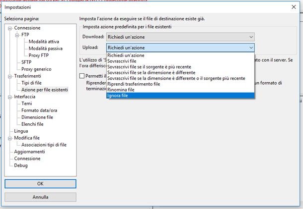 Come configurare FileZilla