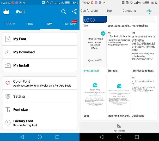 Come cambiare font su Huawei con iFont