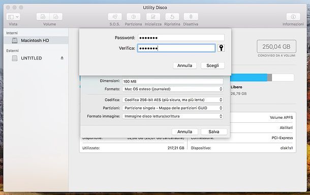 Come mettere la password ad una chiavetta USB su Mac