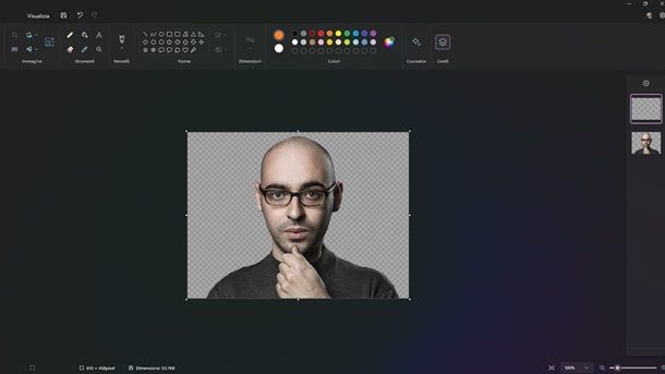 Come cancellare lo sfondo di una foto con Paint