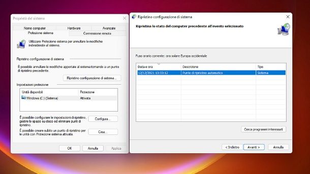 Come ripristinare Windows 11 allo stato precedente