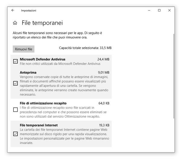 Impostazioni Windows 10