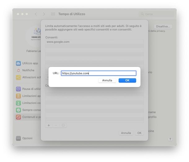 Tempo di utilizzo macOS