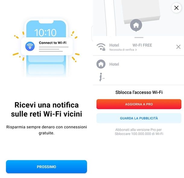 Trovare reti Wi-Fi pubbliche Android