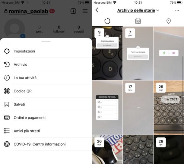 Come condividere una storia vecchia su Instagram