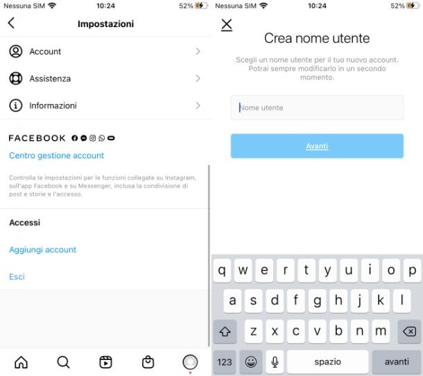 Come avere due account Instagram con la stessa email