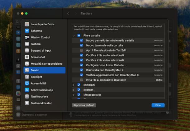 Come eliminare voci menu contestuale macOS