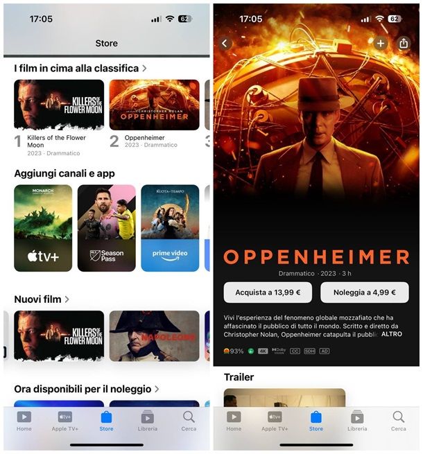 Come noleggiare film su Apple TV