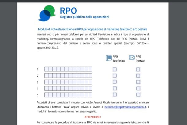 Modulo RPO