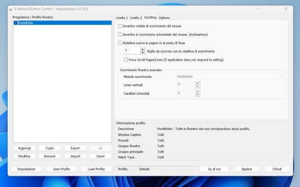 Come programmare tasti del mouse
