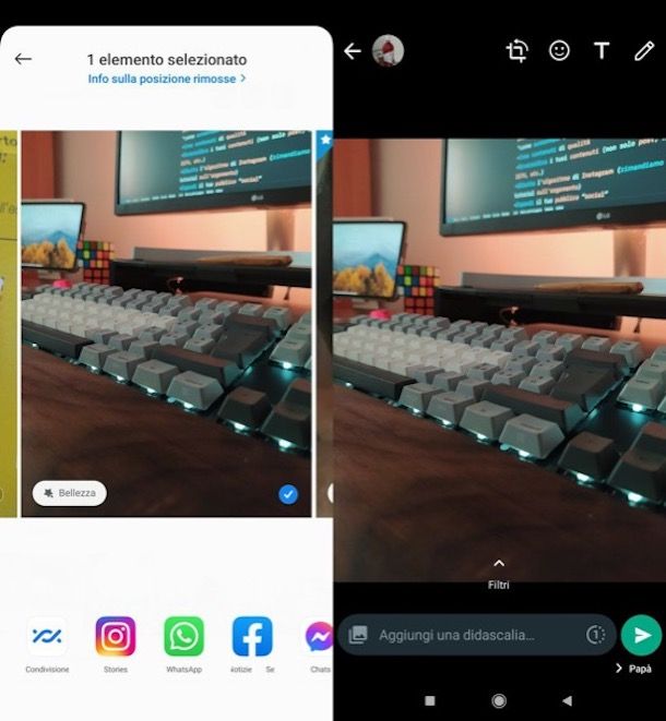 Inviare foto su WhatsApp Android dalla Galleria
