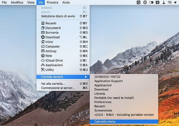 Cancellare la lista dei file aperti su macOS