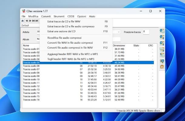 Come copiare un CD audio su chiavetta USB