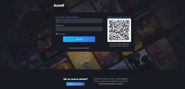 Come creare un account Steam