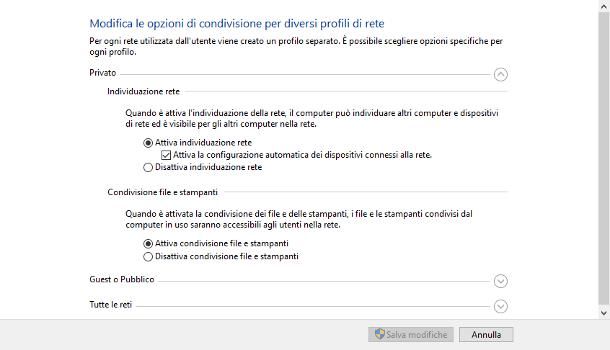 Come creare una rete domestica con Windows 10