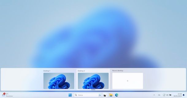 Visualizzazione attività Windows 11