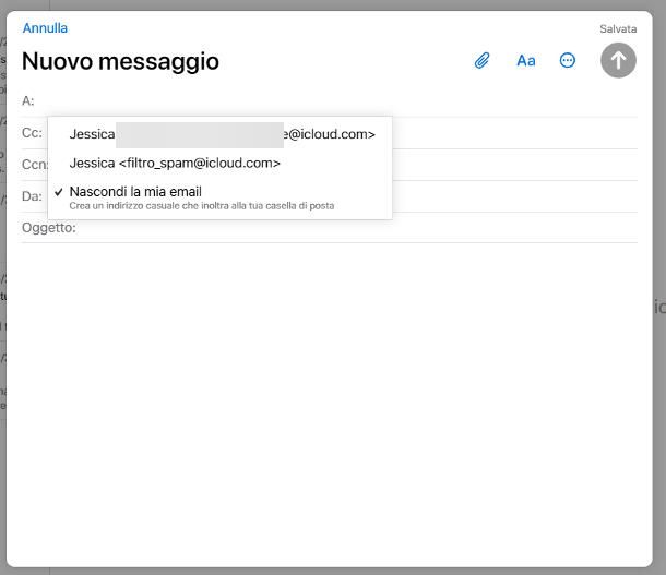 Come nascondere il proprio indirizzo email