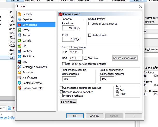 Come aggiornare i server di eMule automaticamente