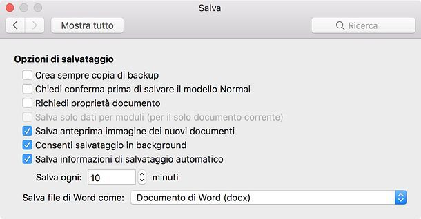 Come salvare automaticamente i file aperti in Office