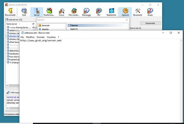 Come aggiornare i server di eMule automaticamente