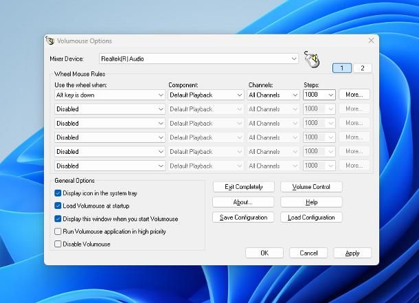 Come regolare il volume con la rotellina del mouse
