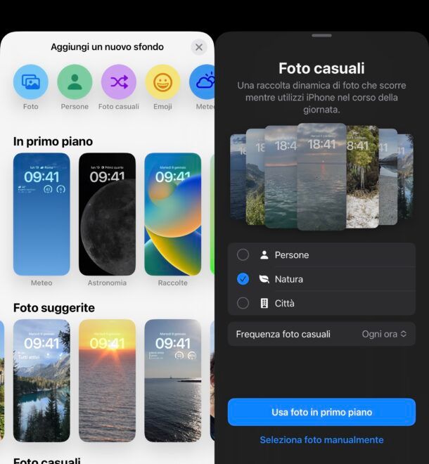 Cambiare automaticamente sfondo su iPhone