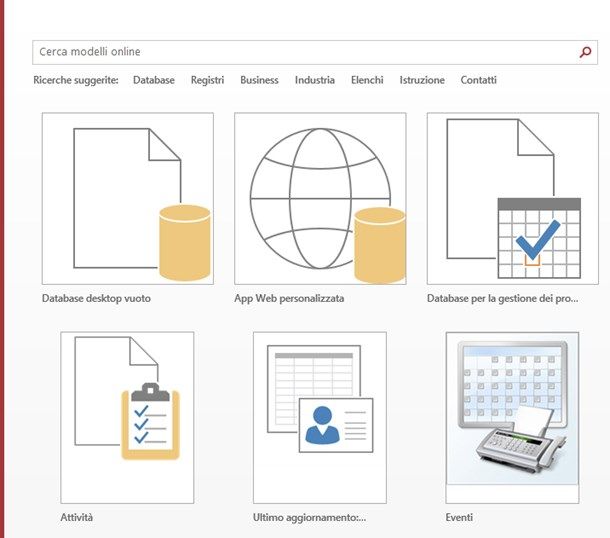 Come usare Access - Creare un database