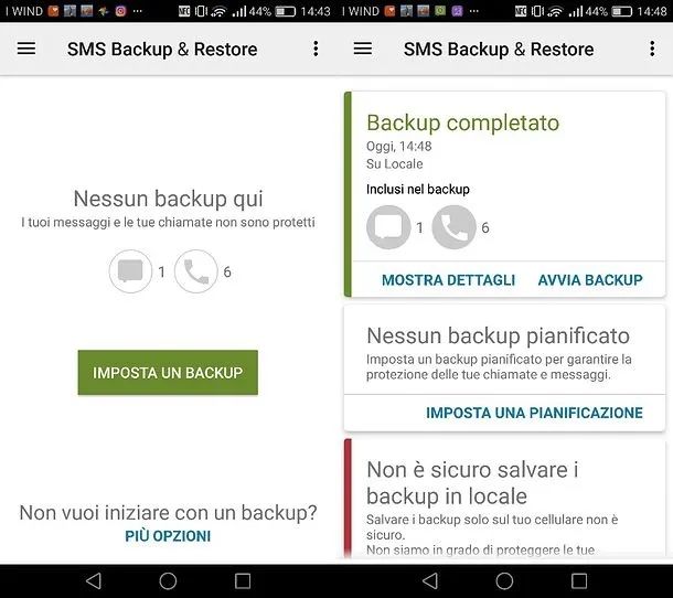 Recuperare SMS Android
