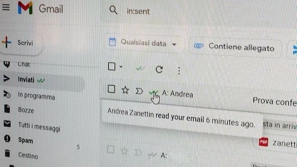 Come tracciare una email con Gmail Mailtrack