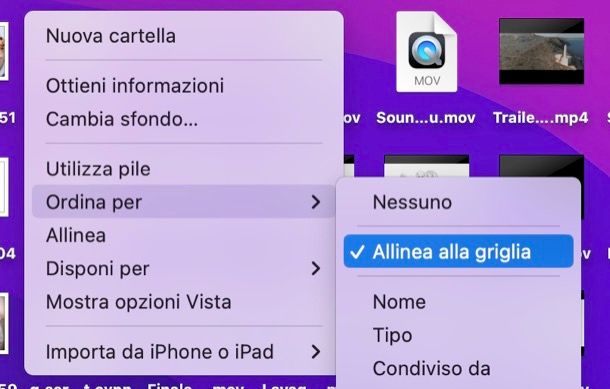 Ordinare desktop macOS