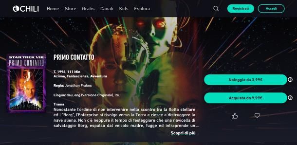 Come noleggiare un film su CHILI