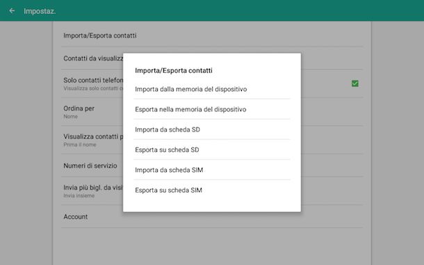 Come salvare contatti su Gmail